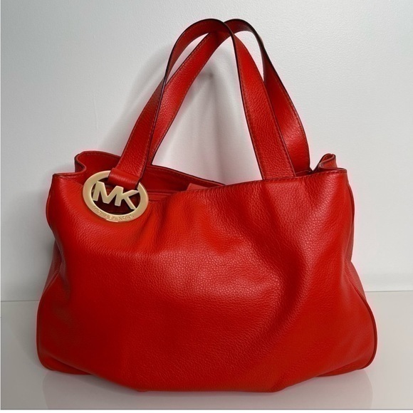 Michael Kors Handbags - Michael Kors Red/orange Leather Shoulder Bag